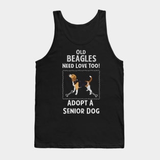 Senior Dog Adoption T-Shirt for Beagle Dog Lovers Tank Top